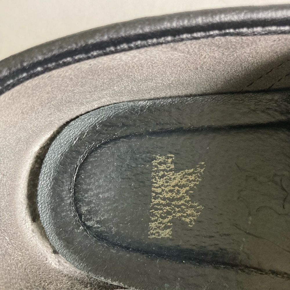 Dansko Professional Black Grey Leather Clogs size EUR 40, US 9.5 Comfy! EUC - Picture 6 of 10